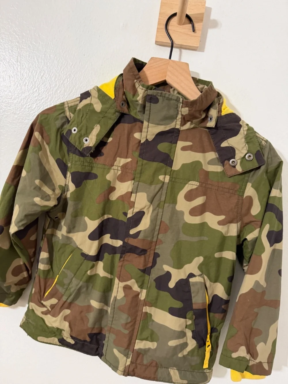 Mini Boden Camouflage Zip Up Jacket 5-6 Yr Boys Lined Hooded